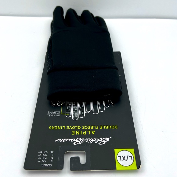 EDDIE BAUER, BLACK ALPINE GLOVES, FLEECE LINERS, L/XL,4 WAY STRETCH, BREATHABLE - Picture 14 of 16